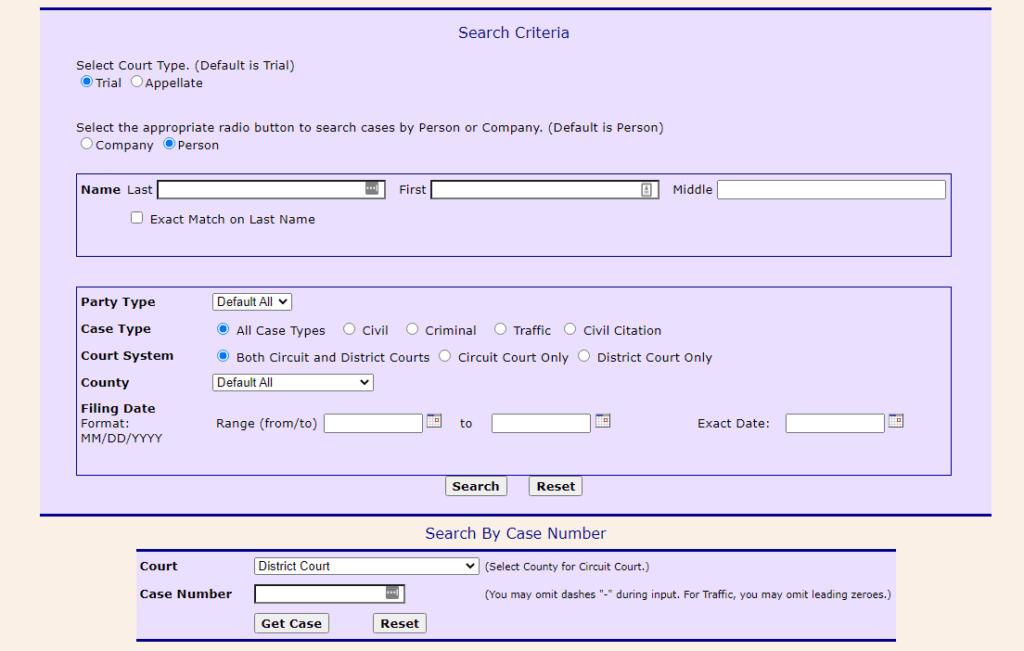 Maryland Inmate Search